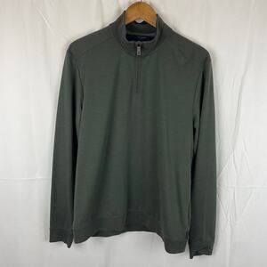 Ted Baker Caravan 1/4 Zip Pullover Gray/Green Long Sleeve Men's Size 4 or US L